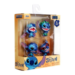 Pack com 4 Figuras Metalfigs Stitch Disney Jada Toys 31932