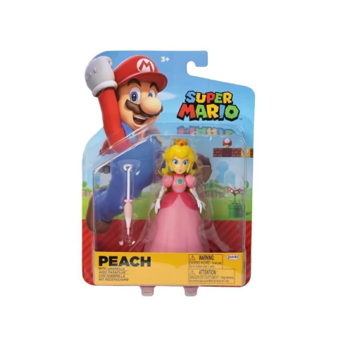 Super Mario Boneco Peach com Guarda Chuva 11 Cm Sunny 4200