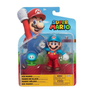 Boneco Mario de Gelo de 9cm com Flor de Gelo Super Mario Sunny 4200