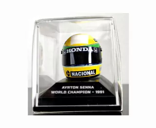 Miniatura Capacete Ayrton Senna 1:8 Tri Campeão 1991 Minichamps 101