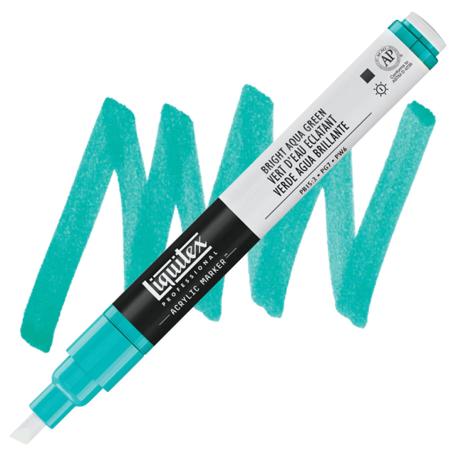 Marcador Liquitex Paint Marker Fine 660 Bright Aqua Green Marcador Liquitex Paint Marker Fine 660 Bright Aqua Green