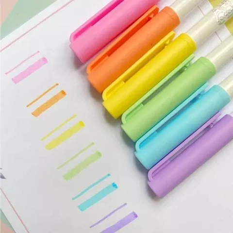 Caneta Newpen By Uatt Colore Tons Pastéis Com 6 Ponta Diamante 2-4 Hidrográficas