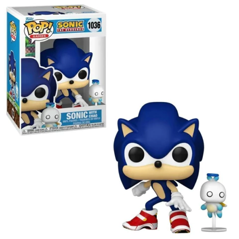 Boneco Funko Pop Sonic The Hedgehog Sonic E Chao 1036
