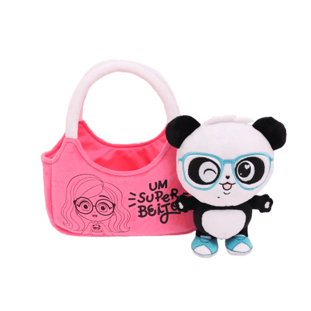 Luluca Pandalu Panda na Bolsinha Azul - Fun F01077 Luluca Pandalu Panda na Bolsinha Azul - Fun F01077