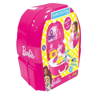 Mochila Barbie Doutora Kit Médico Fun Pink C/ Acessórios F00629