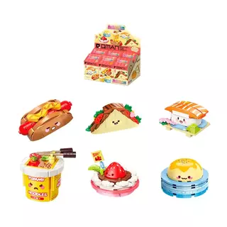 Bloco de Montar Set Build & Fun Comidinhas de Restaurante Qman 35017
