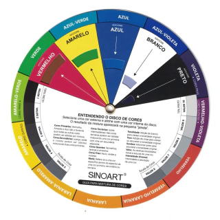 Círculo Cromático Sinoart 23cm Em Português Sfa238