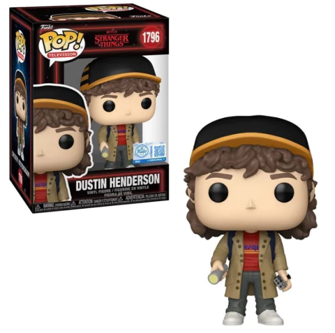 Boneco Funko Pop Ex. Stranger Things T5 Dustin c Lanterna 1796