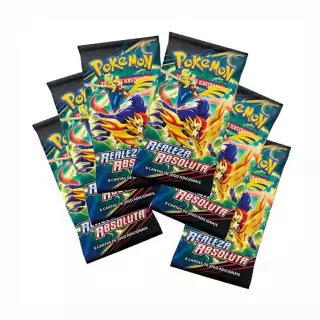 Box Pokémon Realeza Absoluta Zacian Brilhante Com 50 Cartas Copag