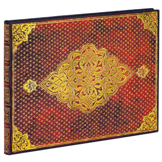 Caderno Paperblanks 23x18cm Sem Pauta Golden Trefoil Guest Book Capa Dura