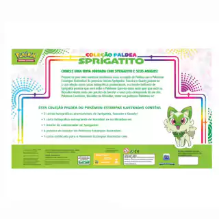 Box Pokémon 40 Cartas Coleção Paldea Sprigatito Copag