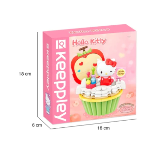 Bloco De Montar Cupcake De Maça Hello Kitty Keeppley K20813