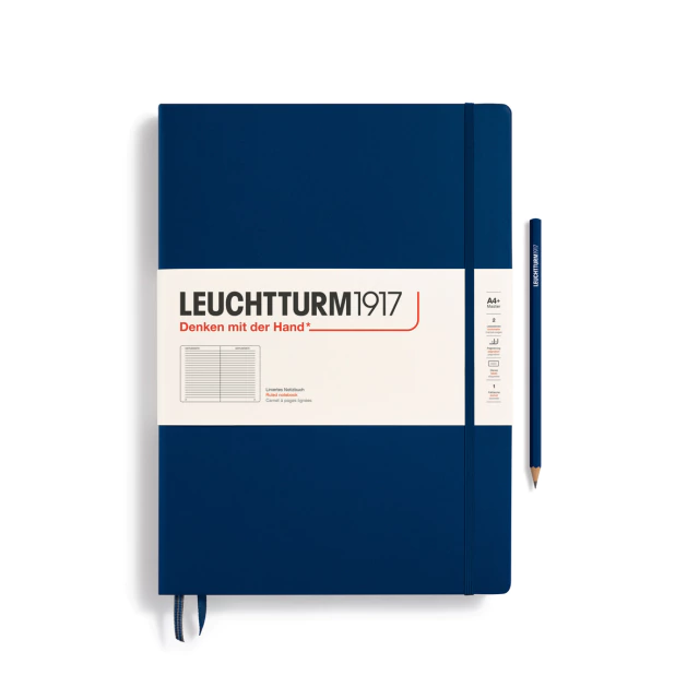 Caderno Leuchtturm1917, Master Classic (A4+) - 235 Páginas, Capa dura, Pautado, Marinho 359867 - comprar online Caderno Leuchtturm1917, Master Classic (A4+) - 235 Páginas, Capa dura, Pautado, Marinho 359867 - comprar online