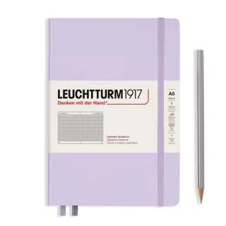 Caderno Leuchtturm1917, Medium (A5) - 251 Páginas, Capa dura, Quadriculado, Lilás 365483 - comprar online
