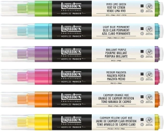 Marcador Liquitex Acrylic Marker Com 6 Cores Vibrantes 3699247