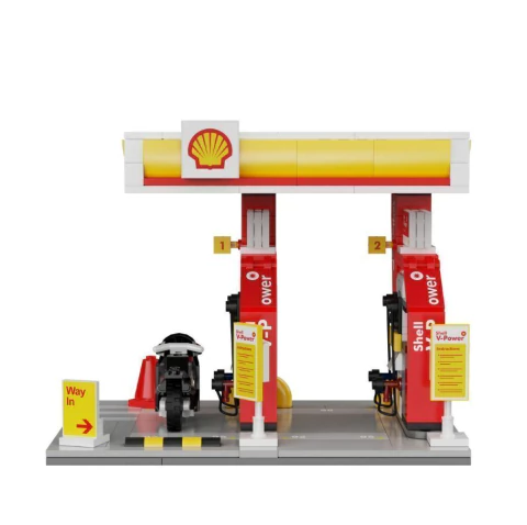 Blocos de Montar Posto de Gasolina Shell Fun F0233-7