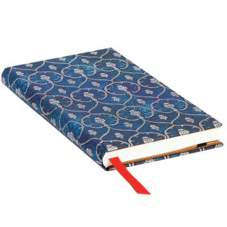 Caderno Paperblanks 18x9,5cm Pautado Blue Velvet Slim 63889
