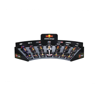 Pack C/ 7 Miniaturas Formula 1 Red Bull Racing F1 c/ Expositor 1/43 Bburago 38168