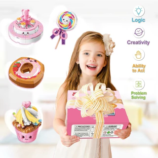 Blocos de Montar Kit Com 6 Build & Fun Sweetie Story Qman 35011