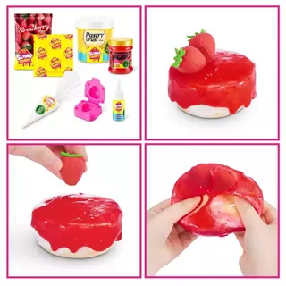 Slime Mart Zuru Bolo De Morango Slime Food F0213-4 Fun