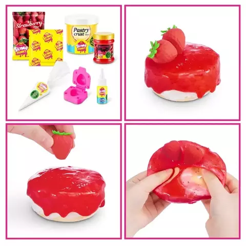Slime Mart Zuru Bolo De Morango Slime Food F0213-4 Fun