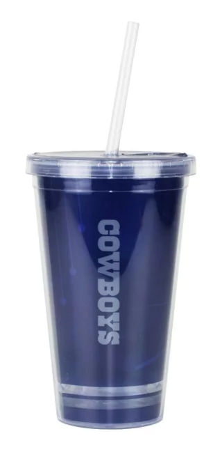 Copo Com Canudo Dallas Cowboys - 480ml - Nfl