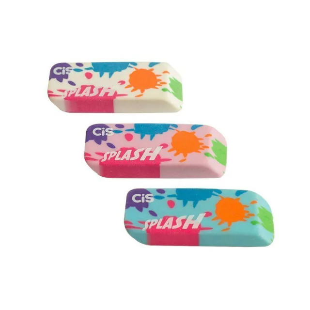 Kit Com 3 Borracha Escolar Splash Cis 6804 Kit Com 3 Borracha Escolar Splash Cis 6804