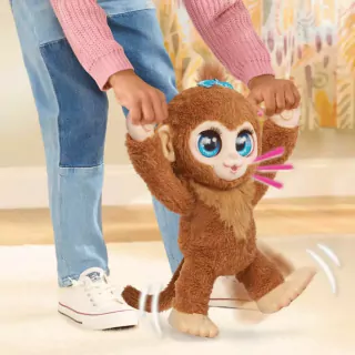 Pelúcia Interativa Macaco Amendoim 38cm C/ Som Sunny 4152