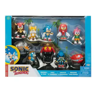 Kit 10 Bonecos Coleção Amigos e Inimigos do Sonic Sunny 4234