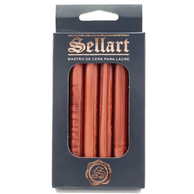 Bastão de Cera Pistola Para Lacre Flexível Ferrugem Pérola c/ 6 Sellart Bastão de Cera Pistola Para Lacre Flexível Ferrugem Pérola c/ 6 Sellart