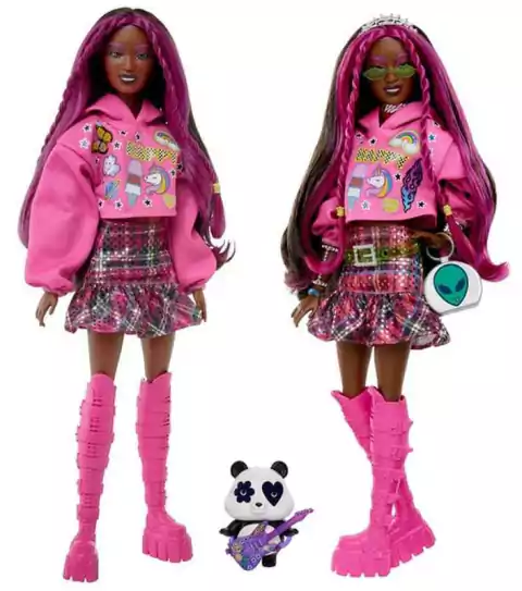 Boneca Barbie Extra Blusa Com Capuz Rosa 19 Mattel Hkp93