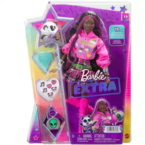 Boneca Barbie Extra Blusa Com Capuz Rosa 19 Mattel Hkp93