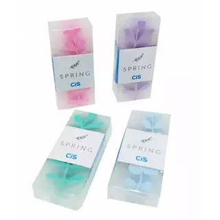 Kit Com 3 Borrachas Spring Cores Pastéis Cis 7808