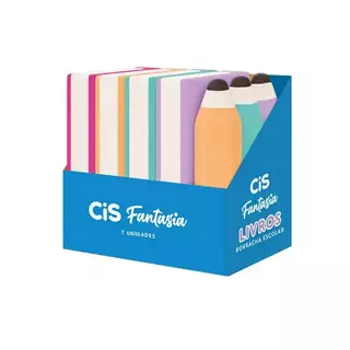 Borracha Escolar Fantasia Livros + Lápis Cis 5.7711