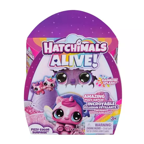 Hatchimals Alive Surpresa De Cor Efervescente Rainbow Splash 4001 Sunny
