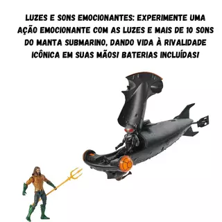 Boneco E Submarino Conjunto de Batalha Aquaman Vs Black Manta Sunny 3455