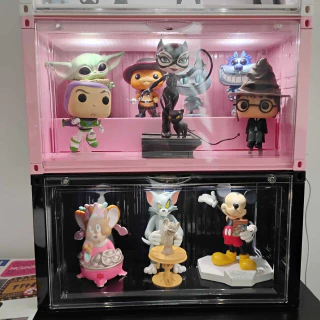 Expositor Container Display Box de Acrílico com LED 910 - Preto - 19 cm de altura - comprar online