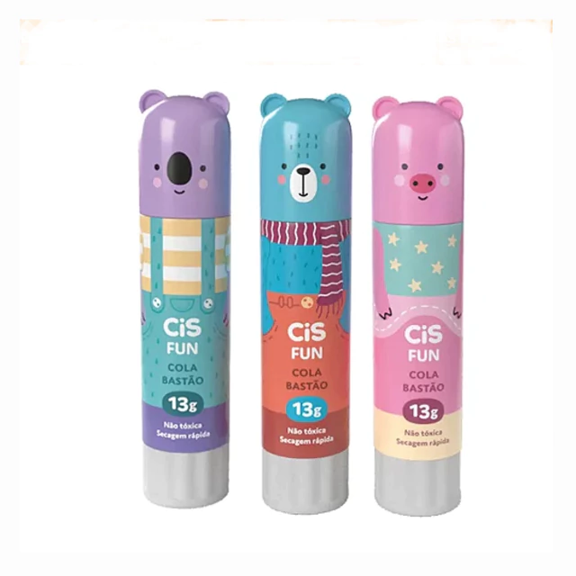 Kit Com 3 Colas Em Bastão 13g CiS Fun 55.3413 Kit Com 3 Colas Em Bastão 13g CiS Fun 55.3413
