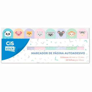 Bloco Marcador Pagina Adesivo 8 Modelos Com 20 ST0405 Cis 55.3440