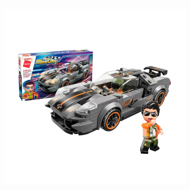 Bloco de Montar Mine City Carro GT-40 Richard 197 Peças Qman14014 Bloco de Montar Mine City Carro GT-40 Richard 197 Peças Qman14014