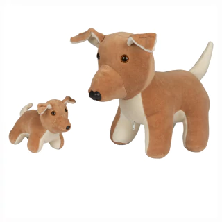 Pelúcia Bichos De Pano Vira Lata Grávida Com 1 Filhote 5332