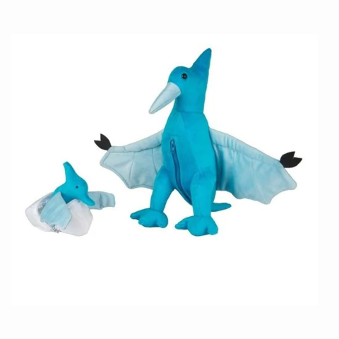 Pelúcia Bichos De Pano Pterodáctila Grávida Com 1 Filhote 5188