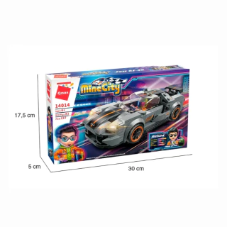 Bloco de Montar Mine City Carro GT-40 Richard 197 Peças Qman14014