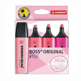 Marca Texto Stabilo Boss Pink 4 Cores 6225