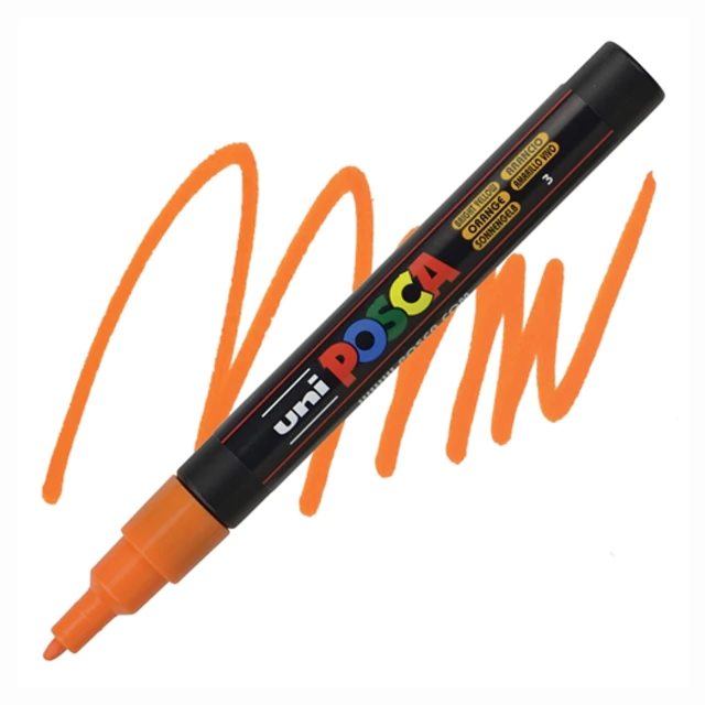 Caneta Posca Uni Pc-3m Bright Yellow 0.9-1.3mm #3 5882 Caneta Posca Uni Pc-3m Bright Yellow 0.9-1.3mm #3 5882