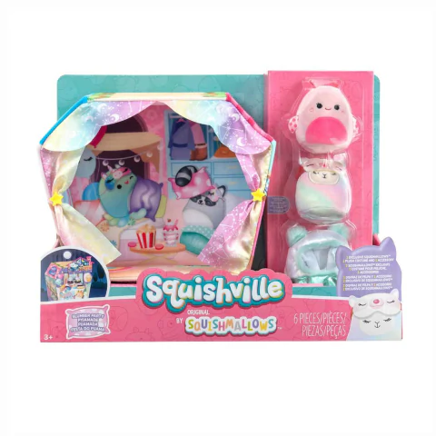 Squishmallows Squishville Playset Festa Do Pijama 3438 Sunny