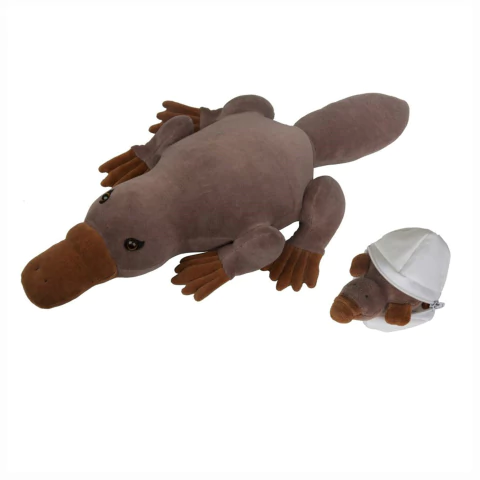 Pelúcia Bichos De Pano Ornitorrinco Grávida Com 1 Filhote 775