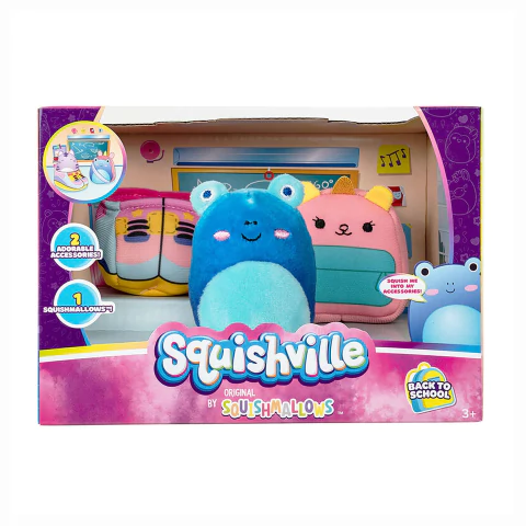 Squishville Mini Squishmallows + 2 Acessórios Back to School 3432 Sunny