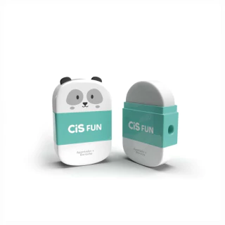 Apontador Com Depósito + Borracha Fun Pandinha Cis 3418