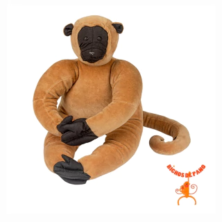 Pelúcia Bichos De Pano Macaco Muriqui Mãe #85 & Filho #853